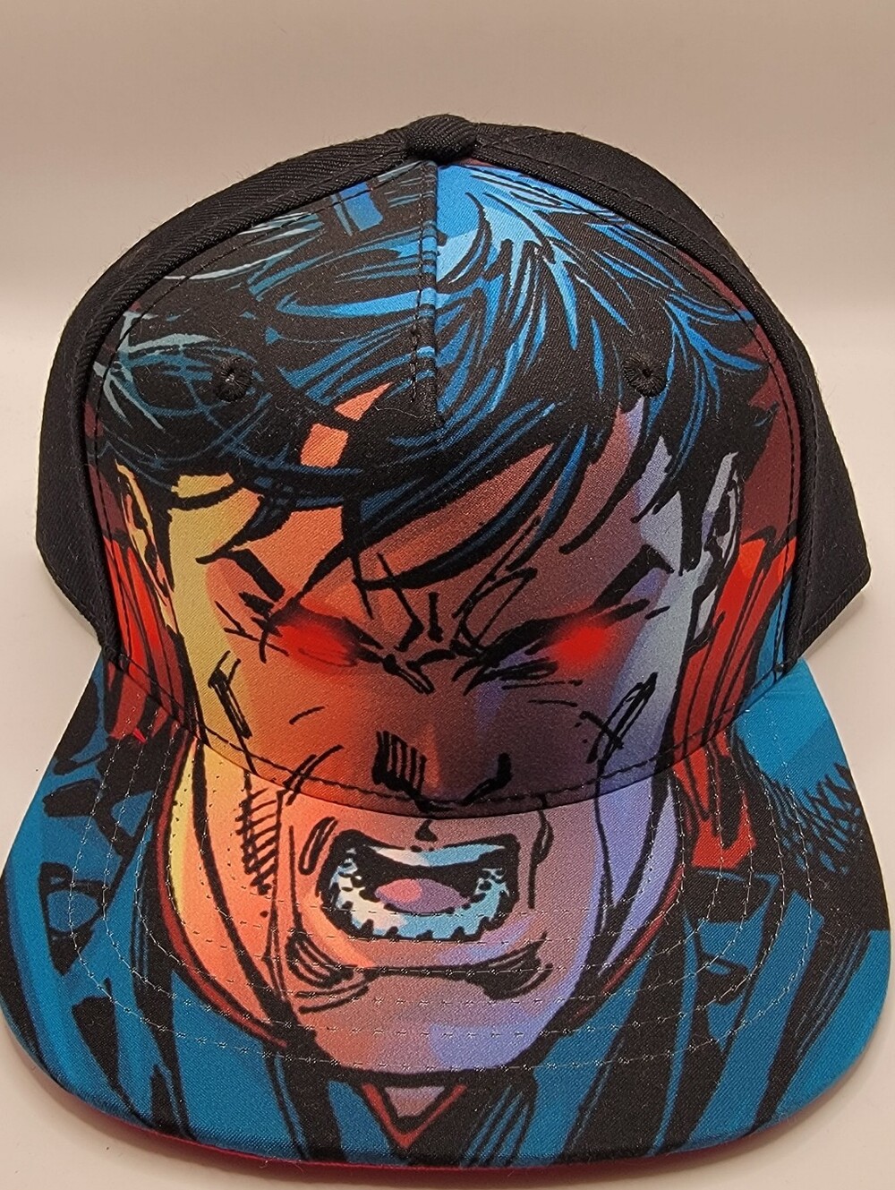 Youth Graphic Snapback Cap - Multicolor Superman Comic Face